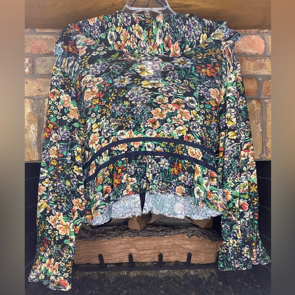 NWT Free People Rudi Ruffle Top size Large - Picture 6 of 8